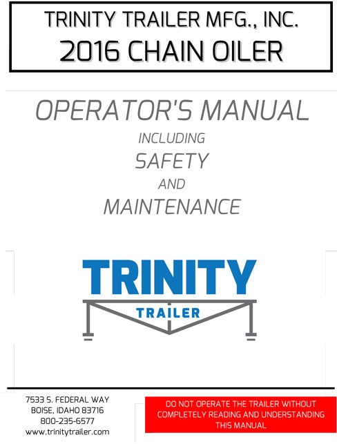 2016 Chain Oiler Owners Manual